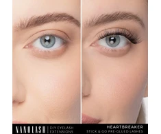 Nanolash Lipnios kuokštelinės blakstienos Heartbreaker Long 36 vnt.