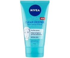 Nivea Clean Deeper Daily Wash šveitiklis Peeling moterims, 150 ml