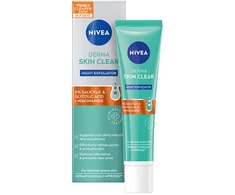 Nivea Derma Skin Clear Night Exfoliator Peeling moterims, 40 ml