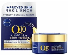 Nivea Anti-Wrinkle Extra maitininantis Night Kreminis Q10 Power 50 ml