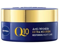 Nivea Anti-Wrinkle Extra maitininantis Night Kreminis Q10 Power 50 ml