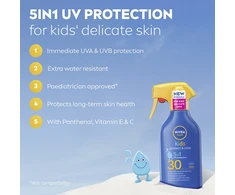 Nivea Sunscreen spray SPF 30 Kids Protect &amp; Care Purškiklis 250 ml