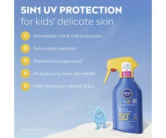 Nivea „Sun Kids Protect &amp; Care“ apsauginis kremas nuo saulės vaikams su labai didele SPF50+ apsauga, 250 ml