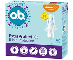 O.B. ExtraProtect Super tamponai, 42 vnt.