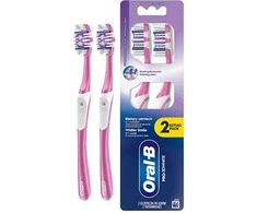 Oral-B Pro-3D Baltas Whitening Clean Medium Toothbrush 2 pcs