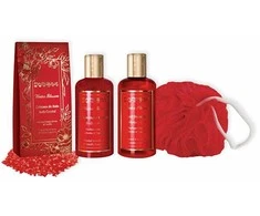 Parisax Bath gift set in a golden tub Frozen Strawberries &amp; Vanilla 5 pcs kūno priežiūra Moterims