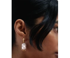 Pdpaola Luxury earrings with baroque pearl La Perla Marea ARB1-G53-U