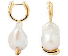 Pdpaola Luxury earrings with baroque pearl La Perla Marea ARB1-G53-U