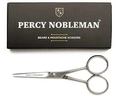Percy Nobleman Beard &amp; Moustache Scissors Barzdos ir ūsų formavimo žirklės, 1 vnt.