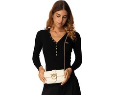 Pinko Women's leather crossbody bag 100061 A0F1 Z14Q