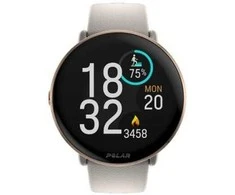 Išmanusis laikrodis Polar Ignite 3,  S-L dydžio, Aukso spalvos korpusas su pilkos spalvos silikoniniu dirželiu