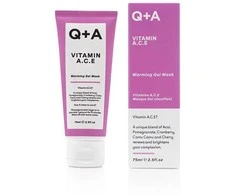 Q+A Vitamin A.C.E Warming Gel Mask Gelinė gaivinamoji veido kaukė, 75 ml