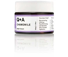 Q+A Chamomile Night Kreminis Raminamasis naktinis veido kremas, 50g