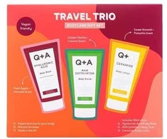 Q+A Travel Trio Bodycare Gift Set Kūno priežiūros priemonių rinkinys, 3x50 ml