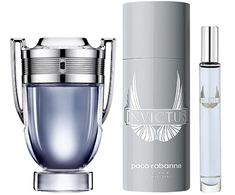 Rabanne Invictus - EDT 100 ml + deodorant spray 150 ml + EDT 10 ml