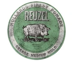 REUZEL - Žalias Grease vidutinio stiprumo fiksacijos pomada 95 g