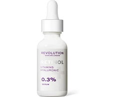 „Revolution Skincare“ odos serumas su 0,3 % retinolio ir vitaminų bei hialurono rūgšties, 30 ml