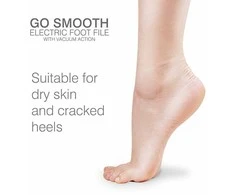 Rio-Beauty Go Smooth electric foot file with vacuum suction kojų nagų priežiūros priemonė Unisex