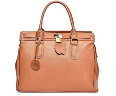 Roberta M Women's leather handbag RM1805 Cognac