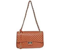 Roberta M Women's leather handbag RM2213 Cognac