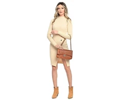 Roberta M Women's leather handbag RM2213 Cognac