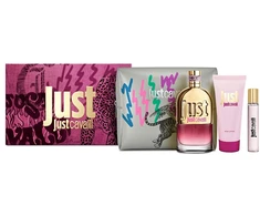Roberto Cavalli Just Cavalli - EDT 90 ml + body lotion 100 ml + EDT 15 ml + Kosmetinis krepšelis