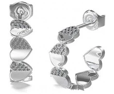 Romantiški žiediniai auskarai „Lovely Guess“ JUBE03040JWRHT