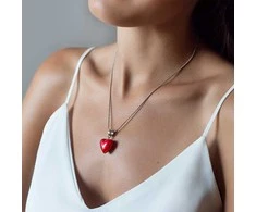 Lampglas Romantiškas karoliai Pure Love su perlų lempos stiklu su 24 karatų auksu NLH1