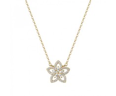 Rosato Gold-plated pakabukas Flower with cubic zirconias RZGA84