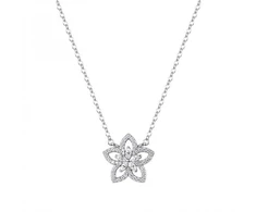 Rosato Sidabrinis pakabukas Flower with cubic zirconias RZGA83