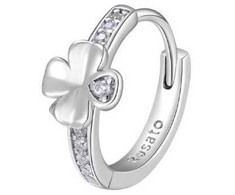 Rosato Sidabrinis single earrings Four-leaf clover Storie RZO059R