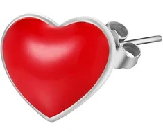 Rosato Sidabrinis vienviečiai auskarai Heart Storie RZO019R