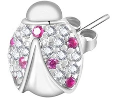 Rosato Sidabrinis single earrings Ladybug Storie RZO016R