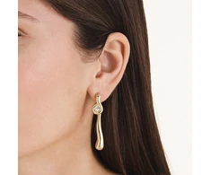 Rosefield Gold-plated 2in1 Wave earrings JELWG-J1301