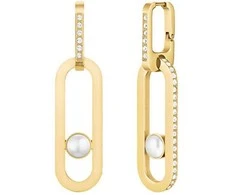 Rosefield Gold-plated dangling earrings with pearl JEPPG-J1289