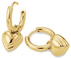Rosefield Gold-plated earrings with hearts 2in1 JEHPG-J985