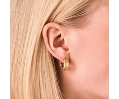 Rosefield Gold-plated hoop earrings Diamond Star JEDHG-J1352