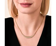 Rosefield Gold-plated pakabukas with crystals Striped Slate JNSSG-J1286