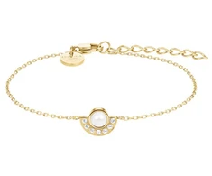 Rosefield Gold-plated steel bracelet with pearl JBPCG-J1295