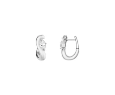 Rosefield Steel earrings with crystals Wave JEMWS-J1323
