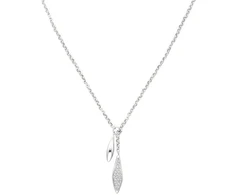 Rosefield Steel Flexible Necklace with Pavé Crystals JNPLS-J1234