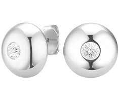 Rosefield Nesenstantys plieniniai auskarai Solitaire JEBSS-J1199