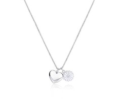 Sagapo Delicate Heart and Daisy Necklace Feelings SFE01