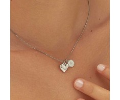 Sagapo Delicate Heart and Daisy Necklace Feelings SFE01
