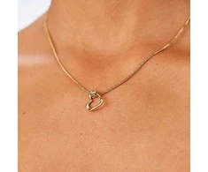 Sagapo Gold-plated pakabukas with heart Emotion SMO04