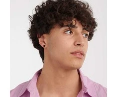 Sagapo Juodas steel single earring Snap SNP26