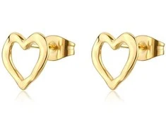 Sagapo Luxury auksinis-plated heart-shaped earrings Emotion SMO22