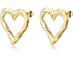 Sagapo Luxury auksinis-plated heart-shaped earrings Emotion SMO24
