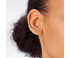 Sagapo Luxury auksinis-plated heart-shaped earrings Emotion SMO22