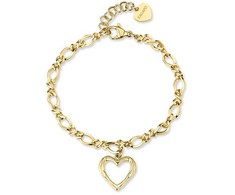 Sagapo Matching auksinis-plated bracelet with a heart Emotion SMO12